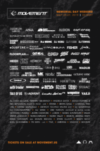 Movement 2019 Lineup Poster
