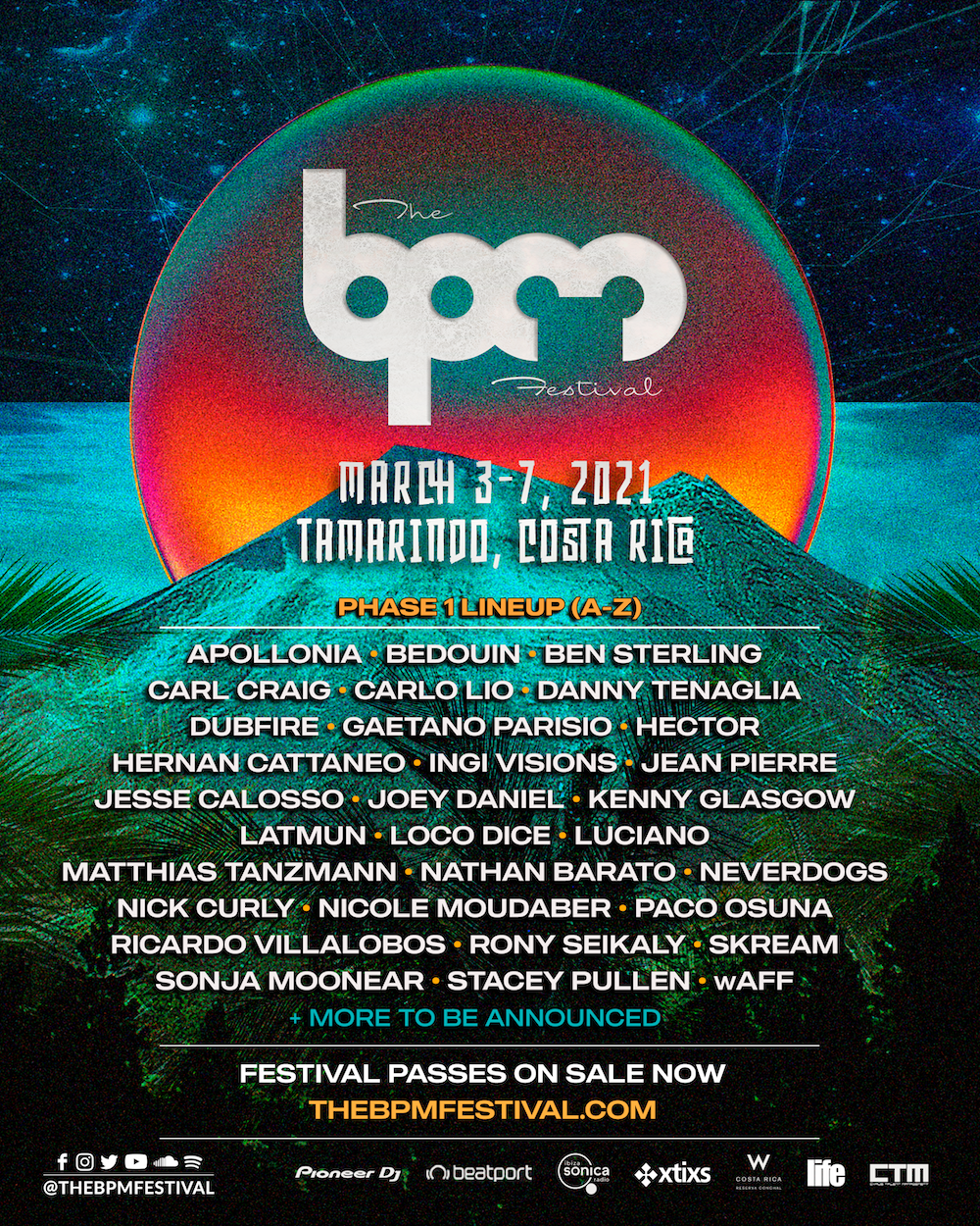 BPM Festival Costa Rica 2021 Lineup